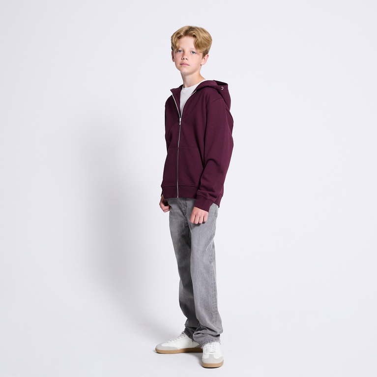 Zip hoodie "Tom star" Light Burgundy